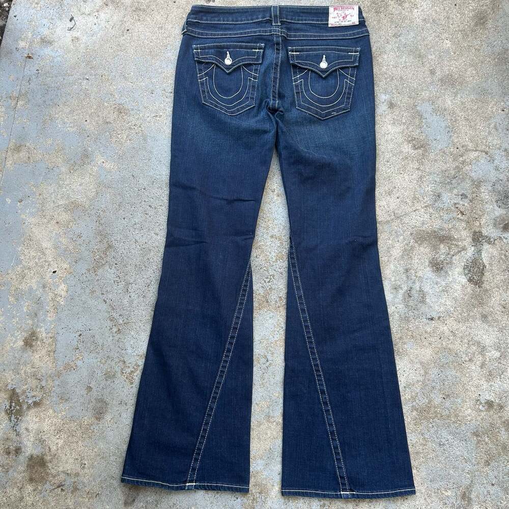 True Religion Joey bootcut jeans dark wash flare y2k